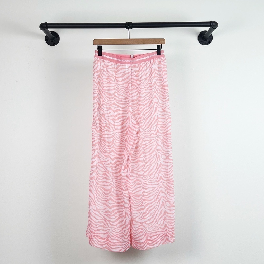 NWT Sanctuary Kitty Side Slit Peach Zebra Printed Coverup Pants - Picture 4 of 5